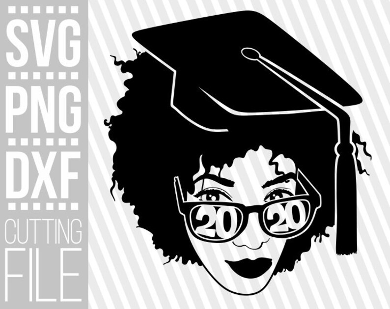 Download Graduation Black Woman with glasses svg Afro woman svg 2020 | Etsy