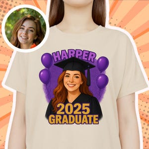 Custom Graduation Photo PNG, Personalized Design, Your Team Name T-Shirt Design, Personalized Clipart, 2025 Graduation tshirt, Class of 2025