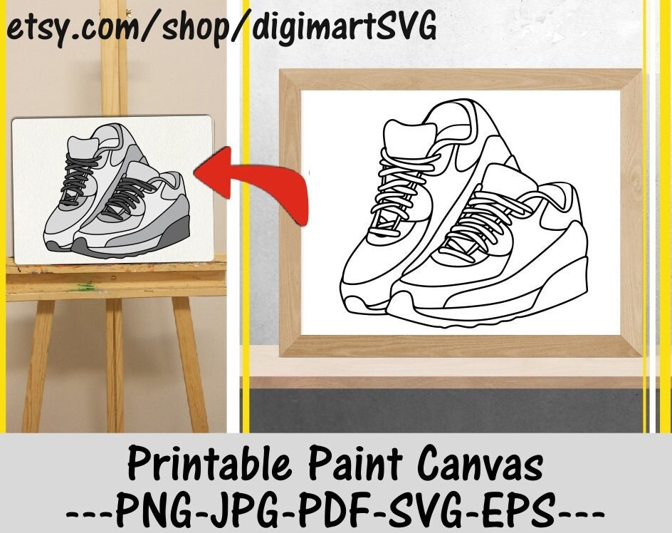sneakers coloring pages printable paint canvas woman svg paint with a twist paint party adult printable coloring page paint party