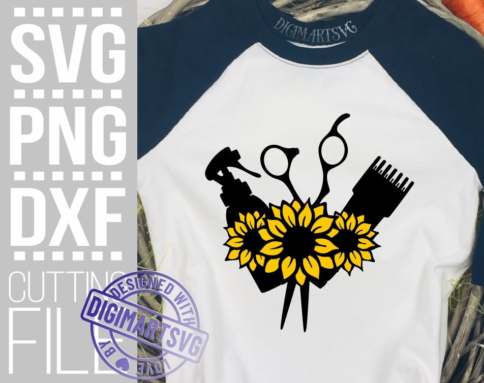 Download Hair Tools Svg Scissors Svg Hair Stylist Svg Sunflower Svg Hairdresser Svg Clipper Svg File For Cricut Silhouette Instant Download