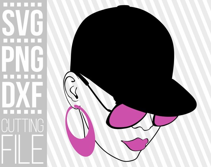 Black Woman With Glasses Svg Cap Svg Rap Afro Woman Svg Black Girl Magic File For Cricut Vector Silhouette Instant Download Cuttable