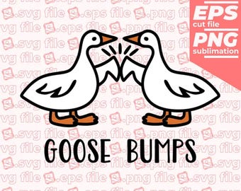 Funny Goose Bumps SVG Cut file for Cricut, Trendy Vintage Retro Funny Sarcastic SVG, Coquette svg, Goose Lover, Duck Svg files, Cartoon Duck