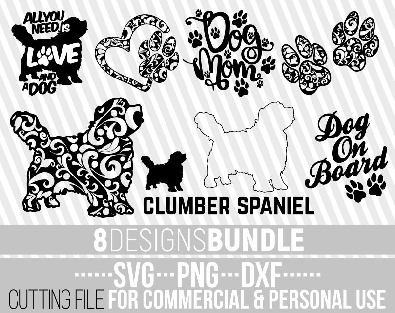 Download 8x Clumber Spaniel Mandala Bundle Svg Dog Bundle Svg Dog Shapes Mandala Dog Svg Cuttable File Silhouettes Bundle Cricut File Vector