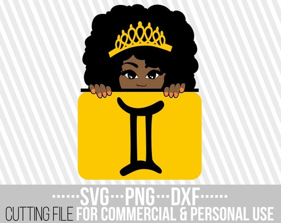 Download Gemini Sign Svg Zodiac Sign Svg Afro Queen Svg Horoscope Etsy
