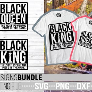 Black King svg, Black Queen svg, Chess Game svg, Melanin svg, Black Girl Magic, Cut Files, File for Cricut, Silhouette, Instant download