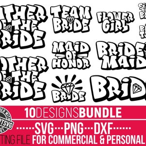 Hochzeitsschild svg Bundle, Party Props, Braut svg, Just Married svg, Hochzeit, Schild svg, Brautparty, Datei für Cricut, Sofortiger Download