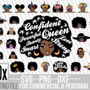 30x Black woman bundle svg, Natural hair , Layered, Melanin, Black woman svg, Black Girl Magic,File for Cricut, Silhouette ,Instant download