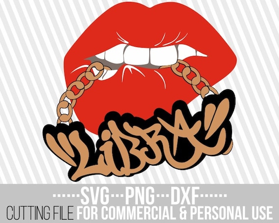 Libra Svg Gold Chain Svg Biting Lips Svg Zodiac Sign Svg Etsy