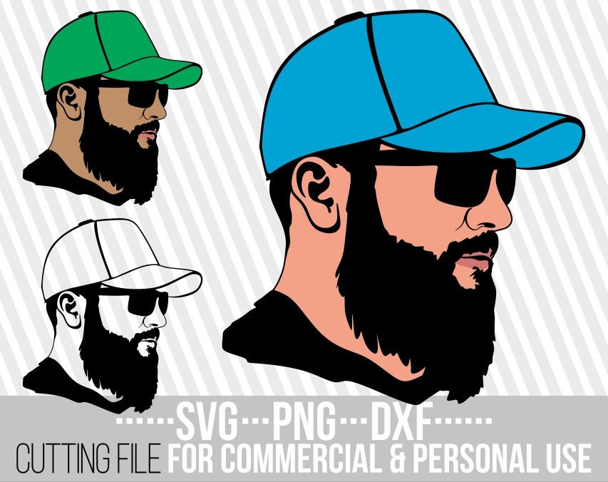 Download Beard Man with glasses svg, Hipster svg, Father's day svg, Beard Life, File for Cricut, Vector ...