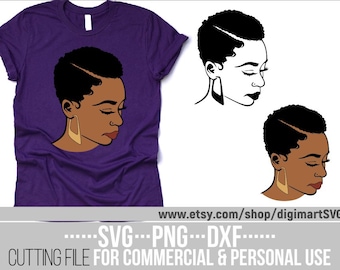 Melanin svg, Glamour, Short Hair svg, Natural Hair svg, Black Woman, Afro svg, Black History, Classy svg, File for Cricut, Instant download