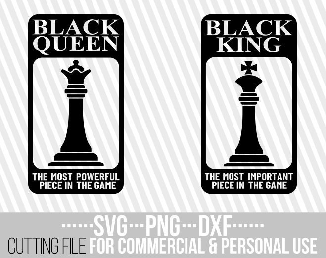 Download Black King Svg Black Queen Svg Chess Piece Svg Black Girl Magic African Svg Cut Files File For Cricut Silhouette Instant Download