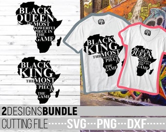 Black King svg, Black Queen svg, Africa Map svg, Chess Piece svg, Black Girl Magic, Cut Files, File for Cricut, Silhouette, Instant download