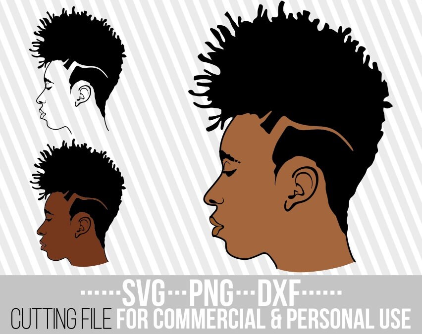 Download Afro Man With Dreadlocks Svg Black Man Svg Afro Hairstyle Svg File For Cricut Vector Silhouette Instant Download Cuttable Printable