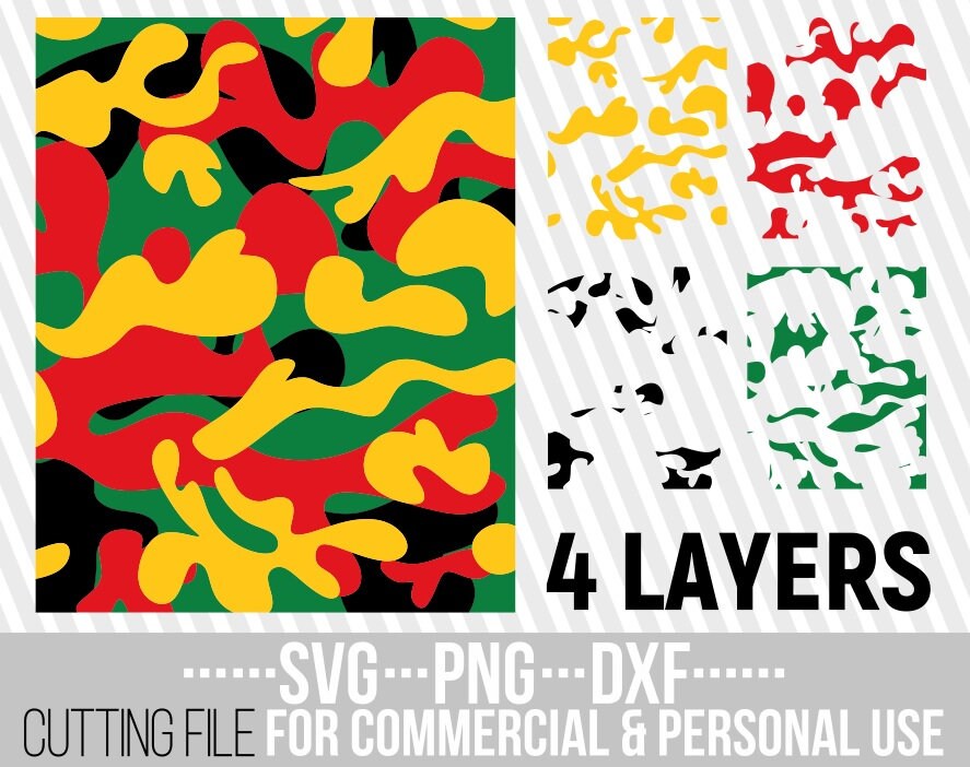 Download Africa Camo Background Svg Army Camouflage Military Patterns Svg Afro Svg Black History File For Cricut Silhouette Instant Download