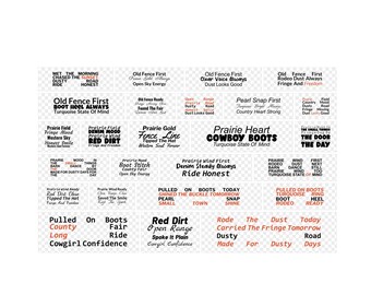 50 x Cowgirl Quotes bundel SVG PNG EPS, Cricut silhouet sublimatie, shirtontwerp, afdrukbare clipart, digitale download, Western rodeo cadeau