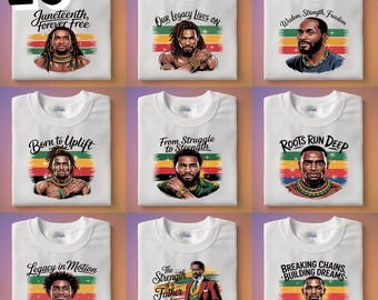20 x Black Man PNG Bundle, Juneteenth PNG, sublimation afro, motifs pour la fête des pères, téléchargement 300 DPI, mois de l'histoire des Noirs, roi png, papa