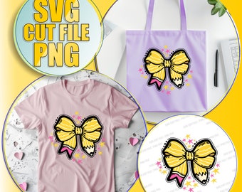 School Pencil svg, Retro Teacher svg, Back to School SVG, Clipart, Cut File Cricut, First day of school svg, Coquette Bow svg, Groovy PNG