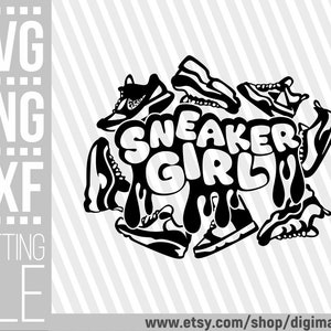Sneaker Girl png, Sneakers svg, Black Woman svg, Hip-Hop svg, Afro Girl svg, Sneaker Fashion, File for Cricut, Instant download