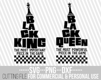 Black King svg, Black Queen svg, Chess Piece svg, Afro Man svg, Black Girl Magic, Cut Files, File for Cricut, Silhouette, Instant download