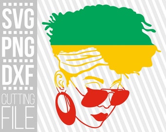 Woman with Glasses svg, Black Woman svg, Juneteenth svg, Black History svg, African American, Melanin, File for Cricut, Instant download