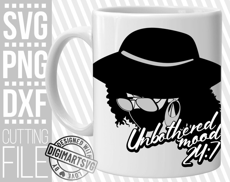 Download Clip Art Vector File For Cricut Black Girl Magic Svg Mood Svg Black Woman In Glasses Svg Hat Svg Silhouette Instant Download Unbothered Svg Art Collectibles