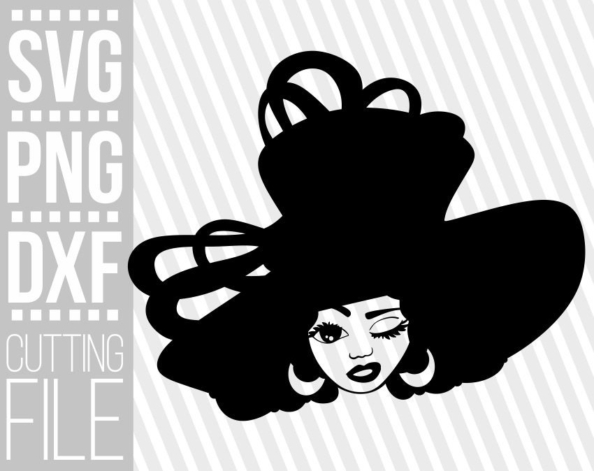 Download Black Woman With Hat Svg Melanin Lady With Hat Svg Black Girl Magic Svg Printable File For Cricut Silhouette Instant Download