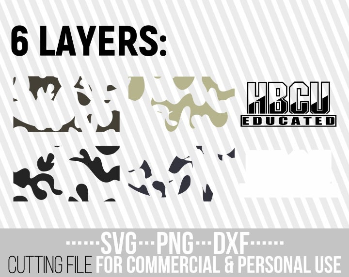 Download Hbcu Educated Svg Camo Background Afro Woman Melanin Black Girl Magic Graffiti Silhouette File For Cricut Vector Instant Download
