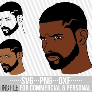 Beard svg, Black man svg, Afro man svg, Beard Man svg, Black History svg, Melanin, File for Cricut, Silhouette, Instant download,Cuttable