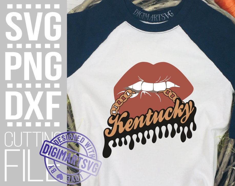 Download Kentucky Svg Usa Svg State Gold Chain Svg Biting Lips Svg Dripping Svg Black Woman Silhouettes File For Cricut Instant Download