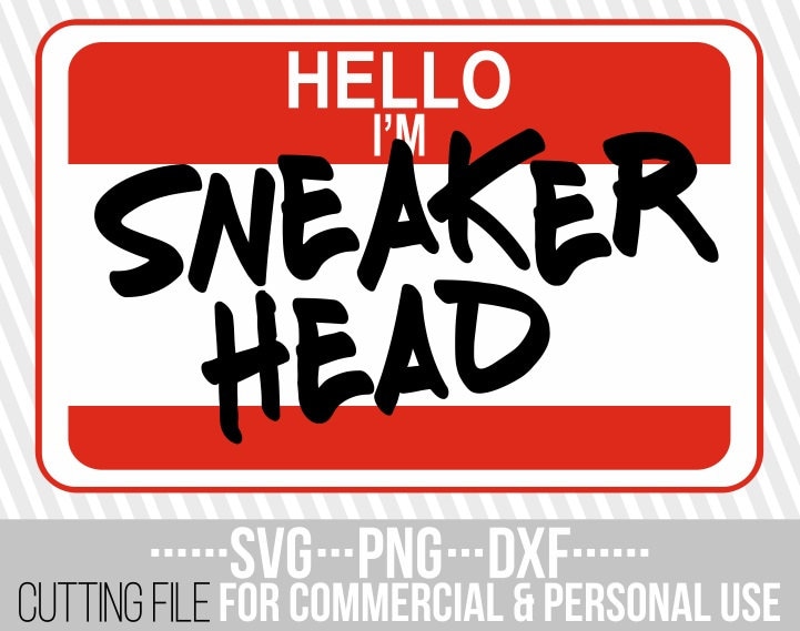 Download Hello I M Sneaker Head Svg Name Tag Svg Custom Label Svg My Name Is Png African Black Woman File For Cricut Vector Instant Download