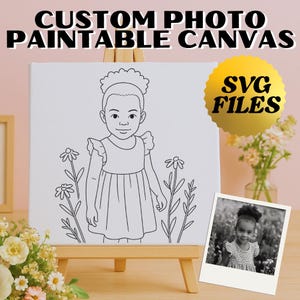 Custom Your Own Selfie SVG, Personalized Selfie Portrait Paint, Wedding SVG, Custom Canvas Printable svg, Custom Paint and Sip Paint Party