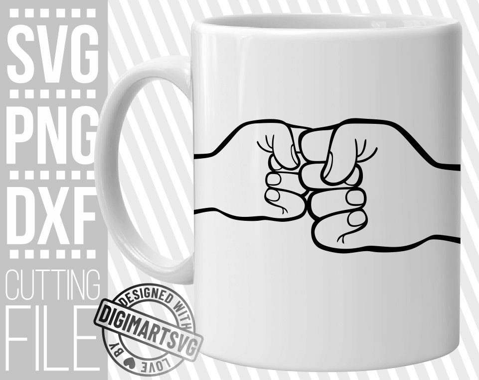 10x Fist Designs Bundle Svg Hand Svg Power Svg Father And Son Svg Fist Bump Punch Svg File For Cricut Silhouette Instant Download