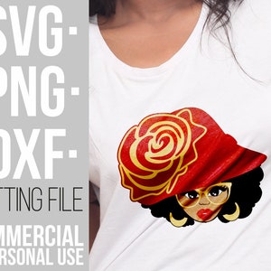 Amazing Black Woman with Glasses svg, Melanin, Afro Girl svg, Hat Style, Black Girl Magic svg,File for Cricut, Silhouette ,Instant download