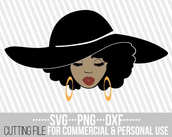 Download Elegant Black Woman Silhouette Big Hat Svg Melanin Queen Vector Africa Black Girl Magic Svg File For Cricut Instant Download