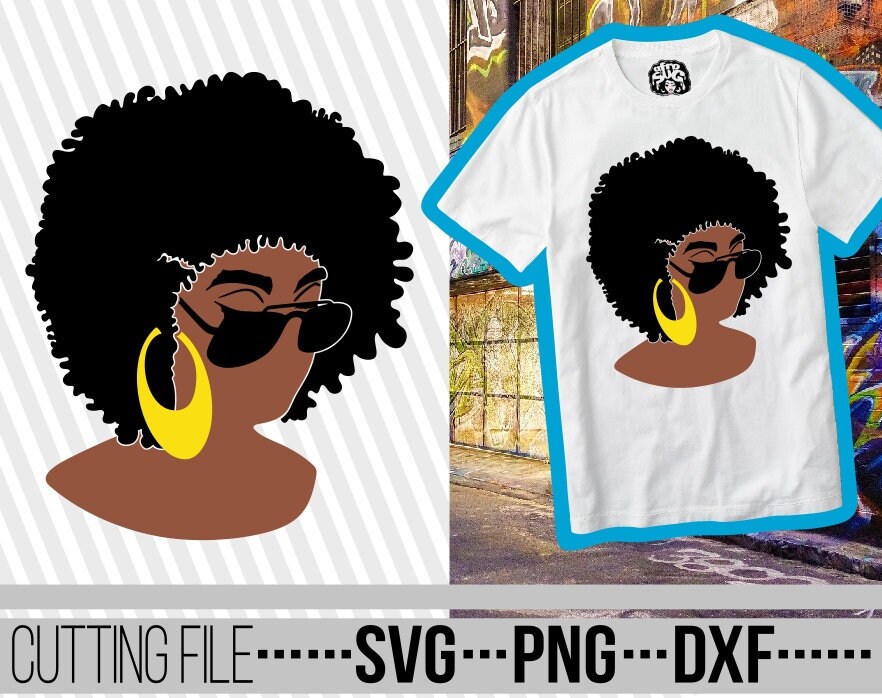 Download Afro Woman Svg Black Woman Clipart Afro Hairstyle Svg Melanin Svg Female African American Art File For Cricut Instant Download Print