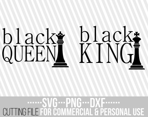 Download 2x Black King And Black Queen Svg Chess Piece Svg African Etsy