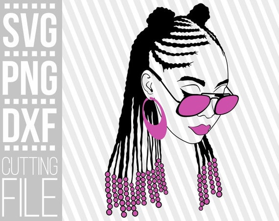 Black Woman With Glasses Svg, Braid Hairstyles With Weave, Black Girl  Magic, File for Cricut, Vector, Silhouette , Instant Download,cuttable 