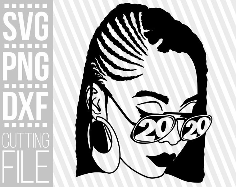 Download Afro Woman with glasses svg Black girl svg 2020 svg Braid ...