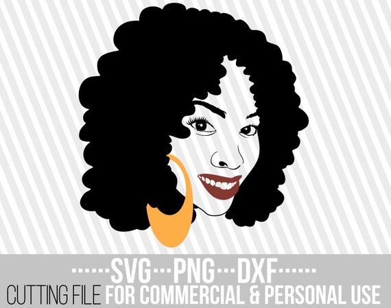 Download Smiling Afro Girl Svg Africa Black Woman Svg Red Lips Etsy