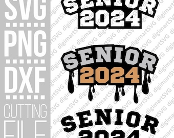 3x Senior 2024 Designs Bundle svg, Graduation Cap, Graffiti svg, Graduation svg, Class of 24 svg, School, File for Cricut, Instant download