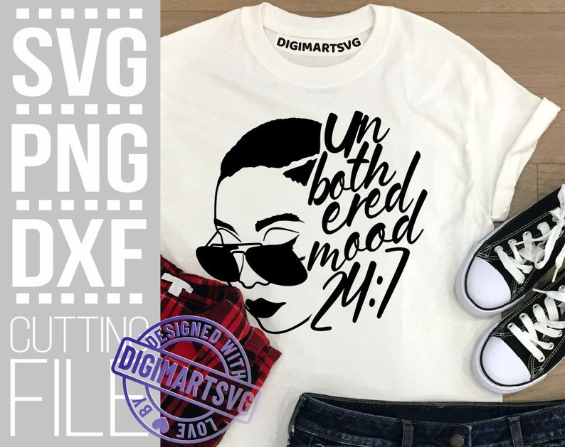 Download Black Woman in Glasses svg Unbothered svg Mood svg Melanin ...