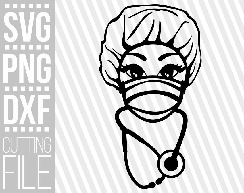 Download Doctor Svg Healthcare Worker Svg Hero Svg Nurse Hat Svg Surgeon Mask File For Cricut Vector Silhouette Instant Download Cuttable