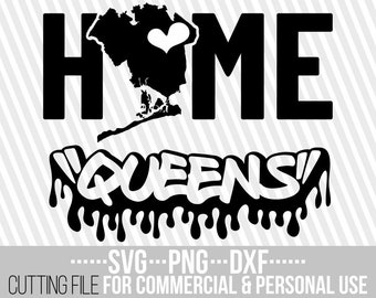 2x Queens bundle svg, Home svg, New York, State svg, NY state svg, Graffiti, Map, Silhouettes, File for Cricut, Printable, Instant download