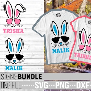 Bunny svg, Bunny Name svg, Bunny Ears svg, Monogram svg, Happy Easter svg, Bunny Rabbit svg, Your Name, File for Cricut, Instant download
