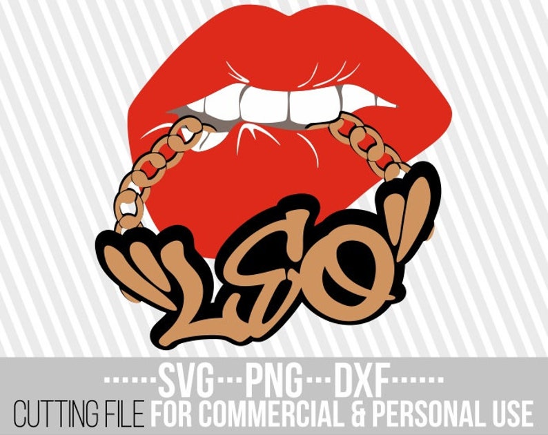 Download Leo svg Gold chain svg biting lips svg Zodiac Sign svg | Etsy