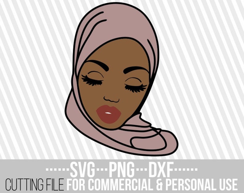 Download Muslim Afro Woman svg Layered svg Hijab svg Arabic svg | Etsy