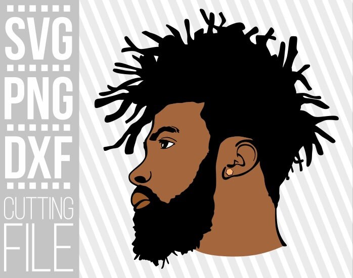 Download Black Man With Dreadlocks Svg Afro Man Svg Beard Man Svg Afro Hair Svg File For Cricut Vector Silhouette Instant Download Cuttable