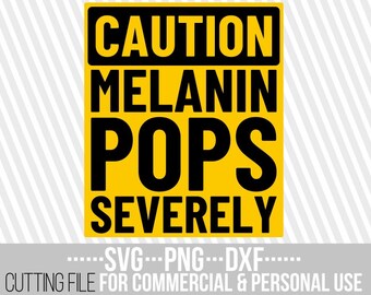 May include: A yellow caution sign with black text that reads "CAUTION MELANIN POPS SEVERELY".