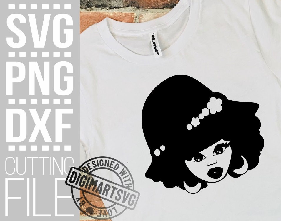 Download Elegant Black Woman svg, Hat svg, Melanin, Afro Girl svg ...