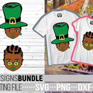 St Patricks Day svg, Black Girl svg, Clovers svg, Melanin, Black History svg, Black Boy svg, Sublimation, Cuttable Files, File for Cricut